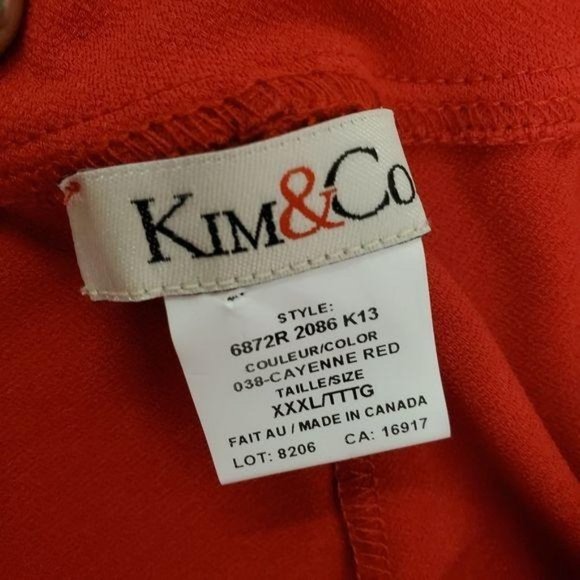 Kim & Co. |  Cayenne Red Slip On Pants - Picture 6 of 6